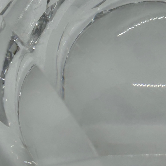 Val St Lambert Crystal Ashtray Diamond Cut Faceted - Picture 7 of 11